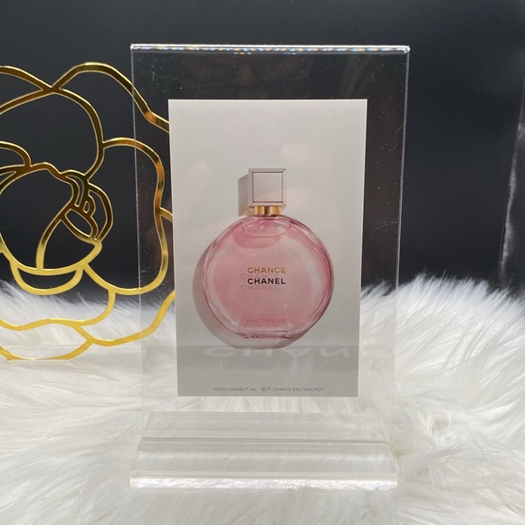 Chanel Cards Framed with stands ACRYLIC 4” x 6” Chanel # 5, # 5 L’Eau, Chance - Picture 4 of 7